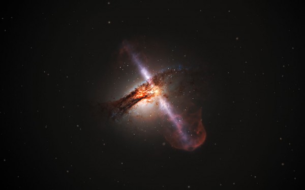 Photo: Cataclysmic X-ray beam 200% longer than the Milky Way discovered being emitted from a supermassive black hole
